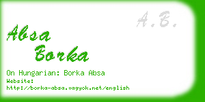 absa borka business card